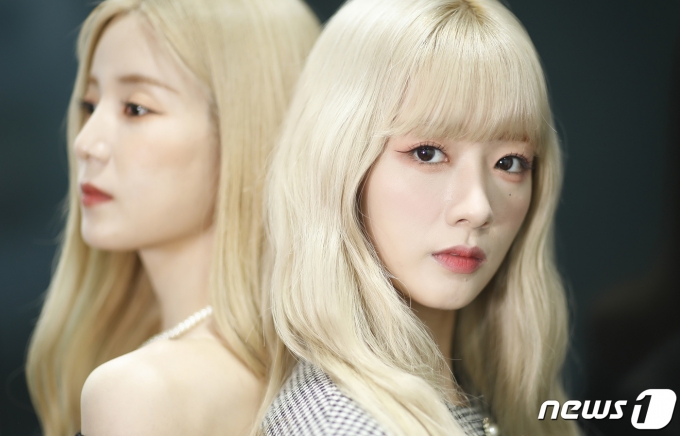 에이핑크 첫 유닛 초봄의 초롱과 보미(오른쪽) / 뉴스1 © News1 권현진 기자