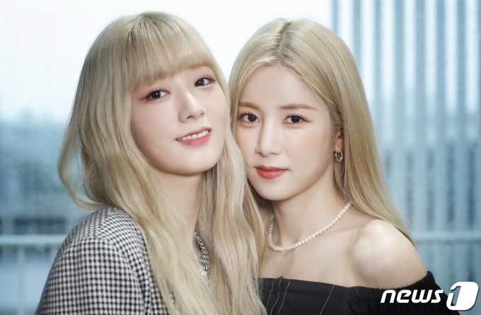 에이핑크 첫 유닛 초봄의 보미(왼쪽)과 초롱 / 뉴스1 © News1 권현진 기자