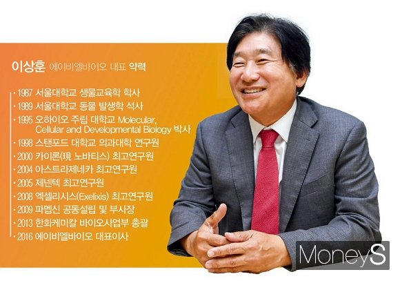 에이비엘바이오는 2016년 6월 이상훈 대표가 창업한 두 번째 바이오벤처다. 앞서 그는 2009년 파멥신을 공동창업했으나 2013년 11월 스스로 내려왔다. 이후 한화케미칼 바이오사업부 총괄로 자리를 옮긴 뒤 에이비엘바이오를 창업했다. 이상훈 에이비엘바이오 대표 약력./그래픽=김영찬 기자