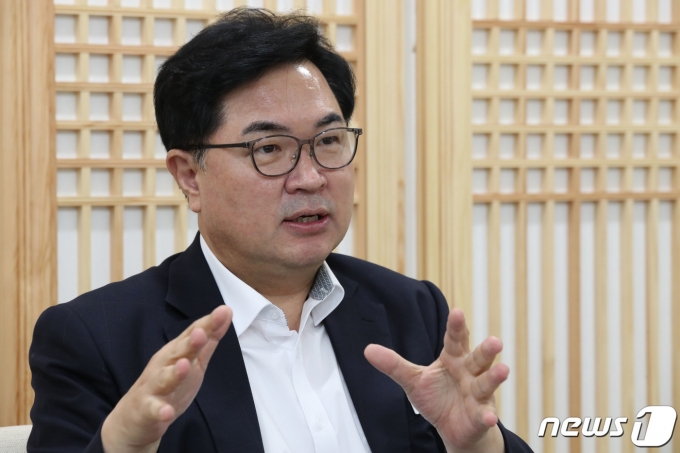 박일하 동작구청장이 20일 서울 동작구청에서 뉴스1과 인터뷰를 하고 있다. 2022.7.20/뉴스1 © News1 이광호 기자