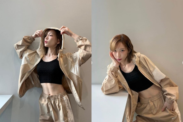 태연이 선명한 복근을 공개해 놀라움을 안겼다. /사진=태연 인스타그램