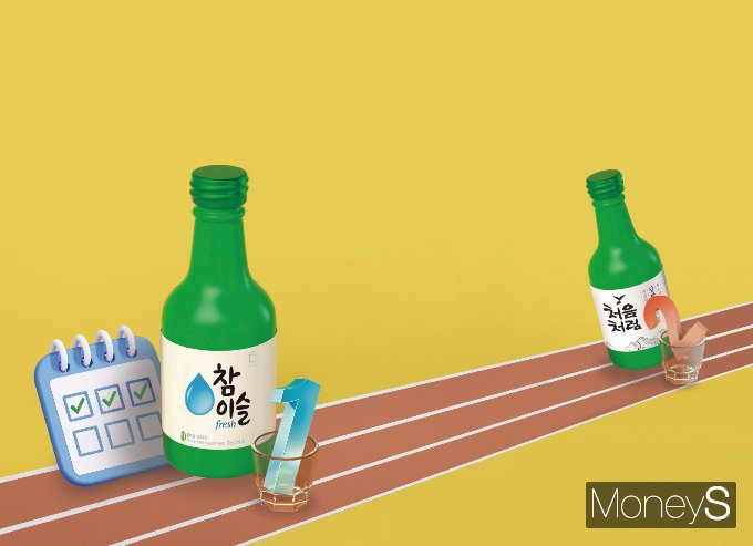 희석식 소주 시장이 감소 추세인 반면 참이슬의 독주 체제는 견고하다./그래픽=강지호 기자