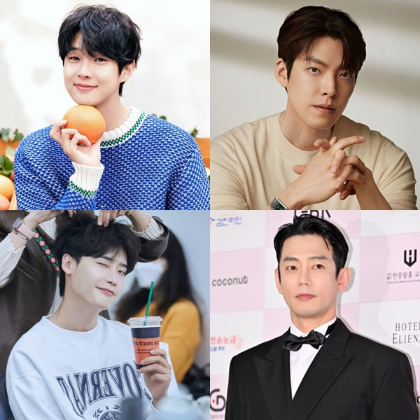 마른 체질을 자랑하는 남자 연예인들의 깜짝 비하인드가 공개됐다. 사진은 (위쪽 왼쪽부터 순서대로) 배우 최우식, 배우 김우빈, 배우 이종석, 가수 테이. /사진=인스타그램