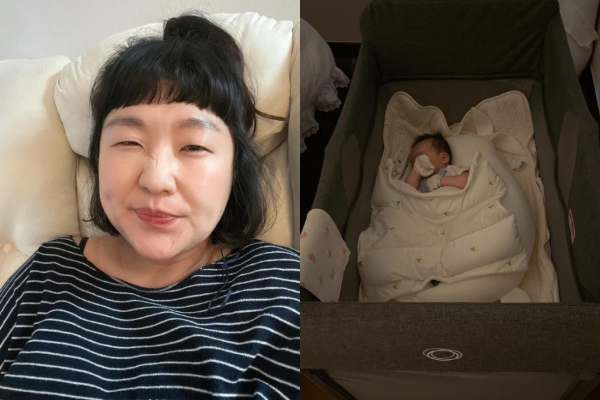 개그우먼 이수지가 새벽 육아 일상을 공유했다. /사진=이수지 인스타그램
