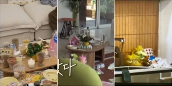 티빙 오리지널 예능 프로그램 '환승연애2'가 숙소 청결 논란에 휩싸였다. /사진=티빙 '환승연애2' 방송화면 캡처