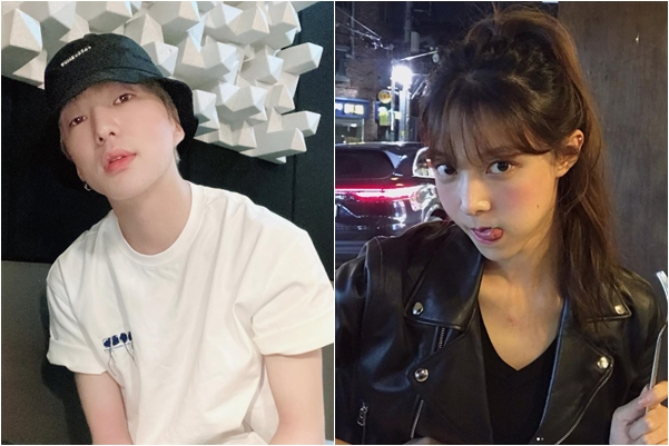 그룹 위너 멤버 강승윤이 배우 문지효와 열애설에 휩싸이자 소속사 YG엔터테인먼트 측이 입장을 내놨다. /사진=강승윤, 문지효 인스타그램