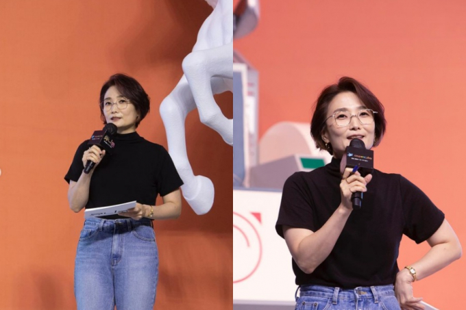 박경림이 스티브잡스의 공식 룩을 소화했다. /사진=박경림 공식 인스타그램