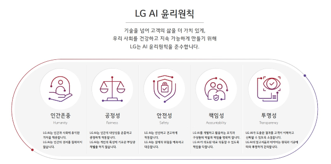 LG AI 윤리원칙. /그래픽=LG 제공