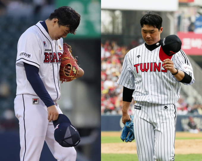 학교 폭력 논란에 휩싸인 이영하(두산 베어스)와 김대현(LG트윈스)이 법정에 선다. 사진은 이영하(왼쪽)와 김대현. /사진=뉴스1