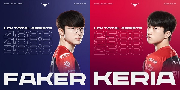 롤드컵 최다 우승팀 T1이 LCK 2시드 자격으로 대회에 출전한다. 사진은 이상혁(페이커·왼쪽)과 류민석(케리아). /사진=LCK 공식 인스타그램