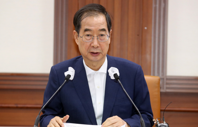 한덕수 국무총리가 태풍 피해 복구에 최선을 다하겠다면서 각 부처 장관들에게 민생대책이 제대로 이행되고 있는지 챙길 것을 주문했다. /사진=뉴스1