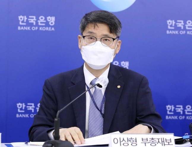  이상형 한국은행 부총재보가 22일 오전 서울 중구 한국은행에서 열린 금융안정보고서(2022년 6월) 설명회에서 발언하고 있다. /사진=한국은행