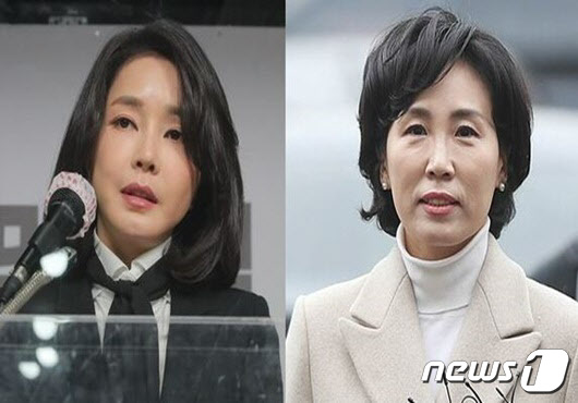 윤석열 대통령 부인 김건희 여사와 이재명 더불어민주당 대표 배우자 김혜경씨. ⓒ 뉴스1 DB