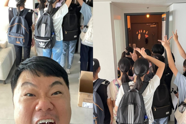 정종철이 딸 시아의 친구들과 사진을 함께 찍었다. /사진=정종철 인스타그램