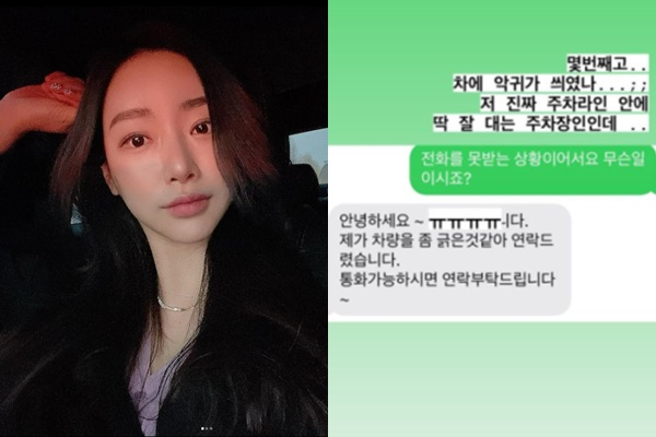 송다예가 또 접촉사고를 당했다. /사진=송다예 인스타그램