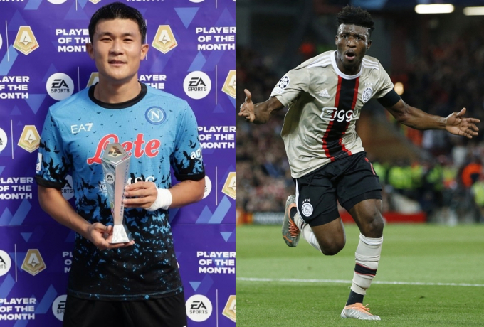 김민재가 챔피언스리그 조별리그에서 가나 국가대표 미드필더 모하메드 쿠두스와 맞붙는다. 사진은 김민재(왼쪽)와 쿠두스. /사진=세리에A 인스타그램, 로이터