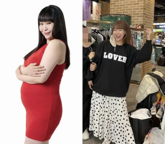 코미디언 정주리가 다이어트 전 후 사진을 공개하자 다섯째 임신설이 제기돼 웃음을 자아냈다. /사진=정주리 인스타그램