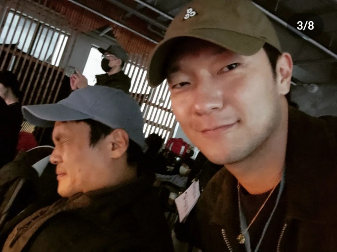배우 손석구가 '범죄도시3' 촬영 현장을 찾았다./사진=손석구 인스타그램