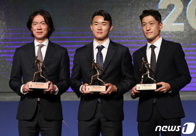 [사진] MVP 이청용, 감독상 홍명보, 영플레이상 양현준
