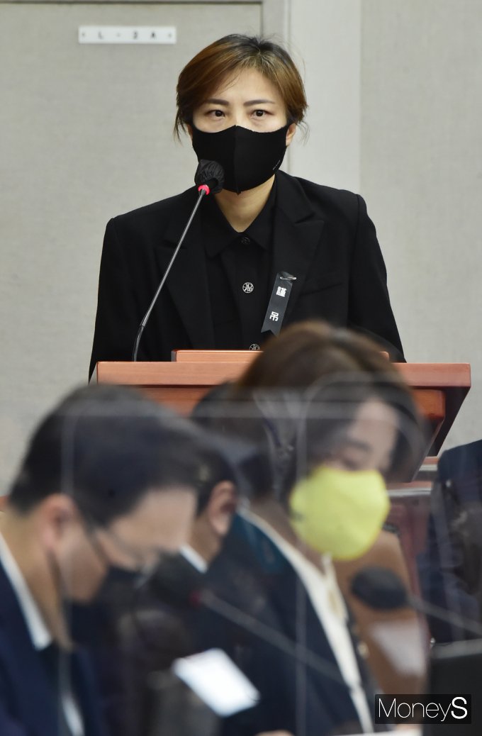 [머니S포토] 장애인 탈 시설 문제점 관련 질의받는 프리웰 '김정하'