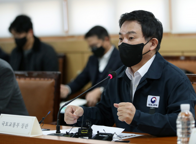 원희룡 국토교통부 장관이 국내 국적항공사 CEO들에게 항공 안전관리 전문성 강화를 주문했다. /사진=뉴스1 정진욱 기자