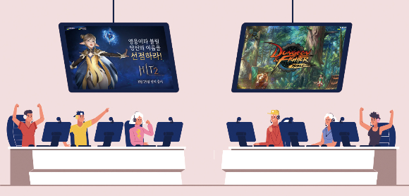  올해 '대한민국 게임대상'의 유력한 대상 후보로는 넥슨의 '던전앤파이터 모바일'과 '히트2'가 꼽힌다. /그래픽=강지호 기자