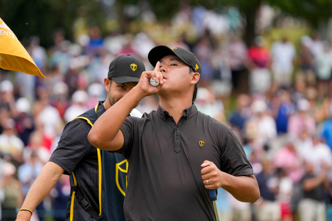 김시우가 PGA 투어 휴스턴 오픈 3라운드에서 공동 20위에 자리했다. 사진은 지난 9월 프레지던츠컵에 출전했던 김시우의 경기 모습. /사진= 로이터