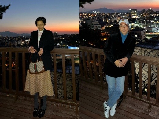  김나영과 가수 겸 화가 마이큐가 달달한 데이트 현장을 공개했다. /사진=김나영, 마이큐 인스타그램