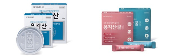 환절기를 맞아 기침이 잦은 사람들이 늘고 있다. 사진은 용각산(왼쪽)과 용각산쿨. /사진=보령