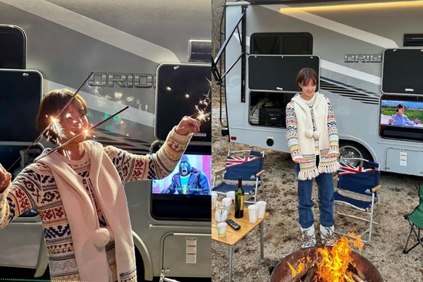 배우 이시영이 력셔리 캠핑카를 인증해 눈길을 끌었다. /사진=이시영 인스타그램