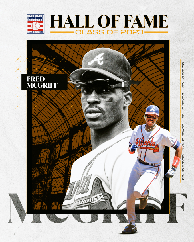 미국 프로야구 메이저리그(MLB) 명예의 전당에 입성한 프레드 맥그리프. /사진= MLB 공식 트위터 캡처