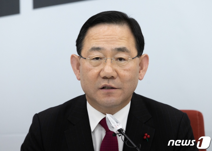 주호영 국민의힘 원내대표가 9일 오후 서울 여의도 국회에서 열린 기자간담회에서 발언을 하고 있다. 2022.12.9/뉴스1 ⓒ News1 이재명 기자