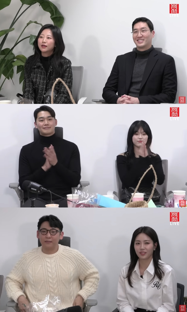 '나는 솔로' 11기에서 인연을 맺은 커플 중 오직 한 커플만이 '연애 중'이라고 밝혔다. 사진은 (위부터) 상철·영숙, 영철·순자, 영호·현숙. /사진=유튜브 채널 '촌장엔터테인먼트TV'