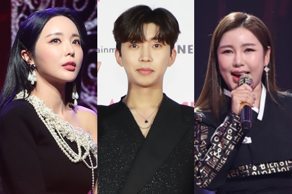 트로트 가수들이 아이돌만 해외 진출이 가능하다는 편견을 깨고 세계 시장으로 발을 넓히고 있다. 사진은 왼쪽부터 가수 홍진영, 임영웅, 송가인. /사진=뉴스1, AAA, MBC 제공