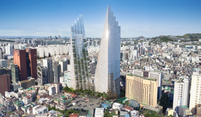 강남 르메르디앙 호텔 부지 조감도(서울시 제공).