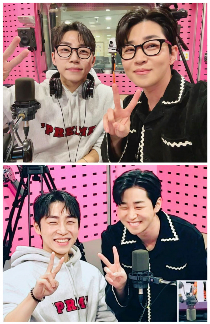가수 겸 방송인 딘딘과 '환승연애2' 출연자 정규민의 닮은꼴 만남이 성사됐다. 사진은 정규민과 딘딘(오른쪽). /사진=딘딘 인스타그램
