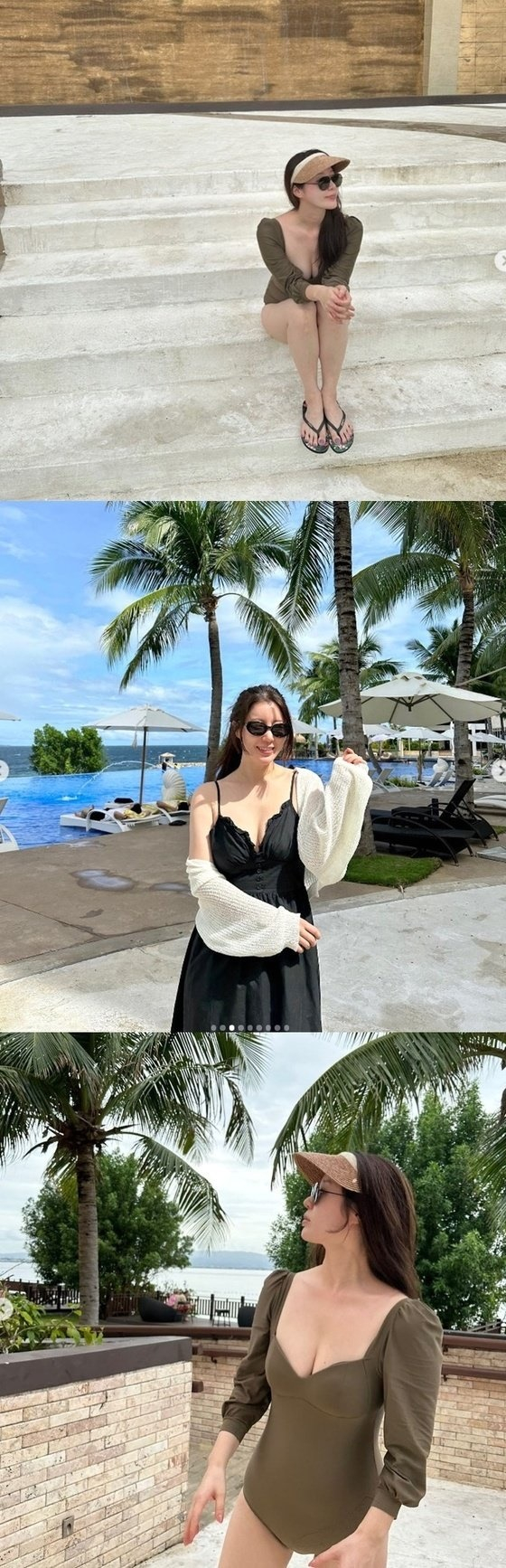 가수 나비가 세부에서 휴가 중인 근황을 공개했다./사진=나비 인스타그램