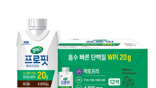 매일헬스뉴트리션은 다음달 1일부터 단백질 음료 셀렉스 프로핏 복숭아·초코·아메리카노 3종 가격을 각각 10.3% 올린다. 셀렉스 프로핏 제품 이미지. /사진=매일유업