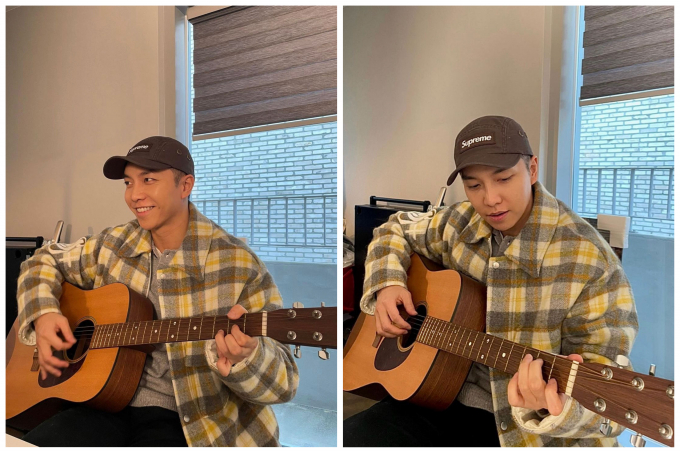 가수 겸 배우 이승기가 기타를 치고 있는 근황 사진을 공개했다. /사진=이승기 인스타그램 