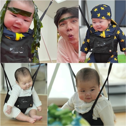 제이쓴 아들 준범이 놀라운 점프 실력으로 미래의 피겨 스케이팅 선수를 예약한다. /사진='슈퍼맨이 돌아왔다' 제공