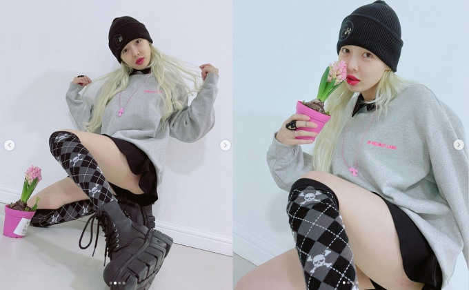 가수 현아가 스웨그 넘치는 근황을 전했다.  /사진=현아 인스타그램