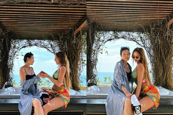 가수 제시가 휴양지에서 어머니와 다정하게 찍은 사진을 공개했다. /사진=제시 인스타그램