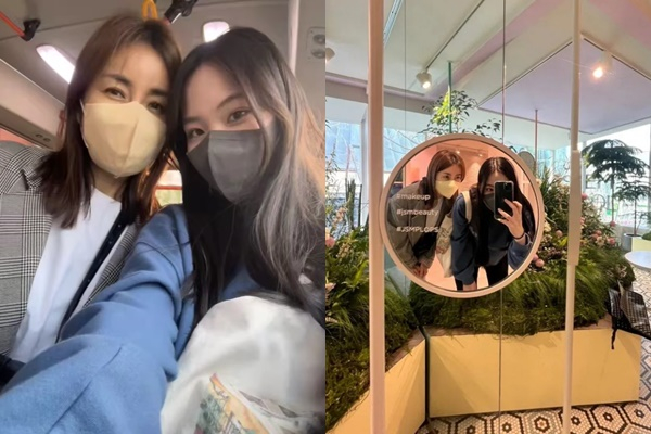 배우 신애라가 딸과 데이트하는 모습을 공개했다. /사진=신애라 인스타그램