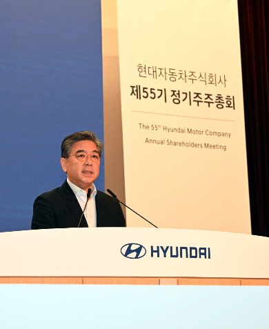 장재훈 현대차 사장이 23일 열린 주총에서 올해 아이오닉5 N 출시로 전동화 브랜드 경쟁력을 한층 끌어올리겠다는 전략을 내놨다. /사진=현대차 