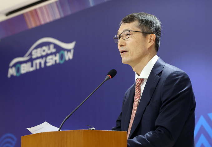 서울모빌리티쇼가 다양한 '미래 이동성'을 지향한다. 사진은 최근 열린 2023서울모빌리티쇼 기자간담회에 참석했던 강남훈 서울모빌리티쇼조직위원회 위원장. /사진=서울모빌리티쇼조직위원회