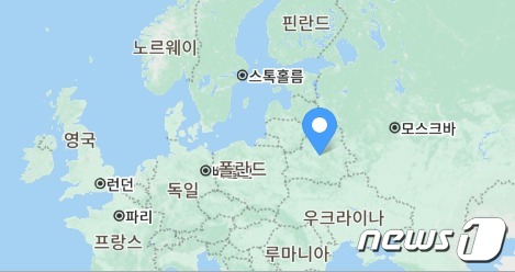 벨라루스 위치도 - 네이버 지도 갈무리