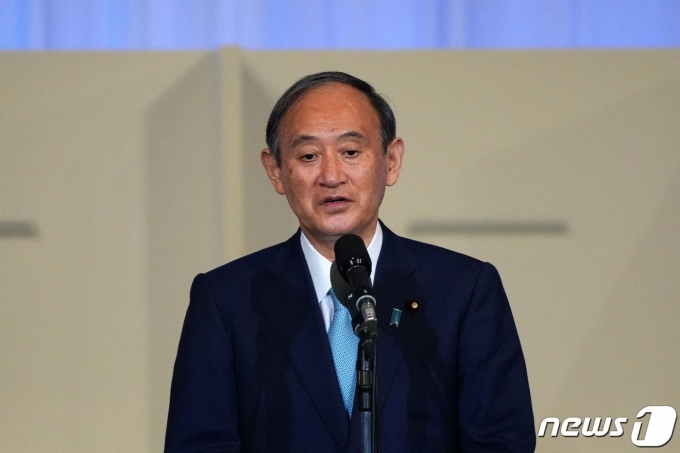 스가 요시히데 전 일본 총리.. ⓒ AFP=뉴스1 ⓒ News1 우동명 기자