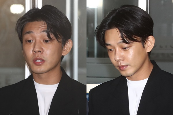 마약 투약 혐의로 경찰 조사 중인 배우 유아인이 논란 이후 다시 한번 직접 사과를 전했다. 사진은 지난 27일 서울 마포구 서울경찰청 마포청사에 출석해 마약 투약 혐의 관련 조사를 마치고 나온 배우 유아인(본명 엄홍식). /사진=뉴스1