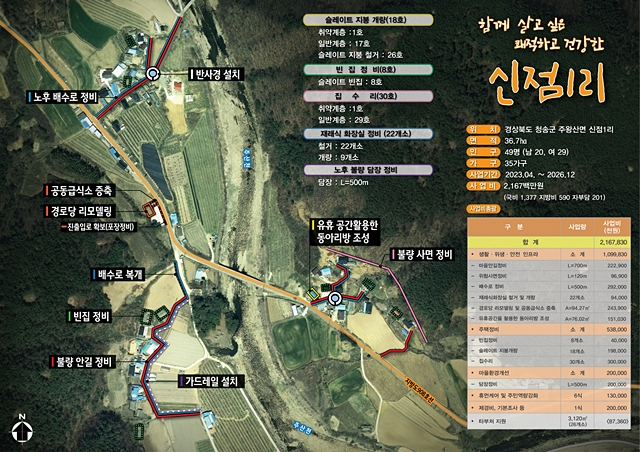 청송군이 농림축산식품부가 주관하는 2023년 '취약지역 생활여건 개조사업' 공모에 선정됐다./사진제공=경북 청송군