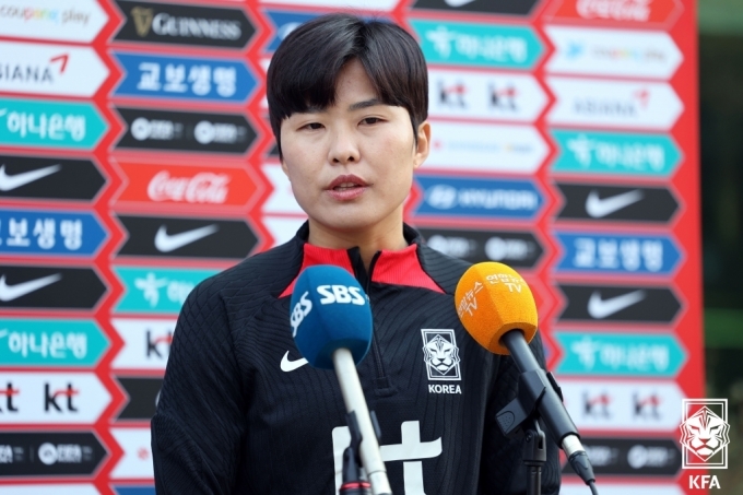 여자 축구대표팀의 지소연.(대한축구협회 제공)